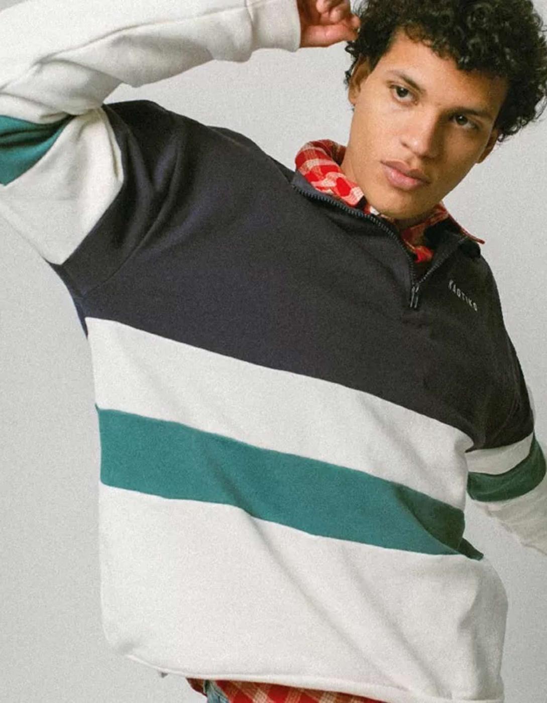 Sudadera Crew CARTER - Ivory/Navy/Heura