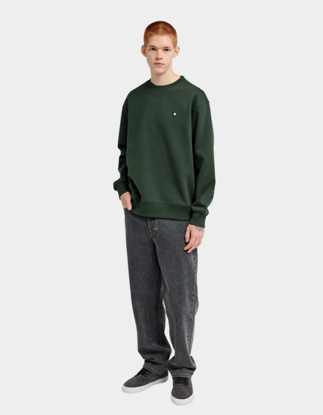 Sudadera Crew ELEMENT ICON RAIN - Deep Forest
