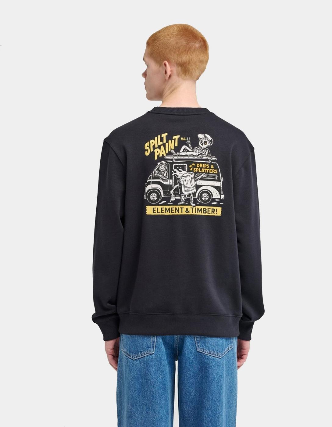 Sudadera Crew ELEMENT TIMBER VAN - Faded Black