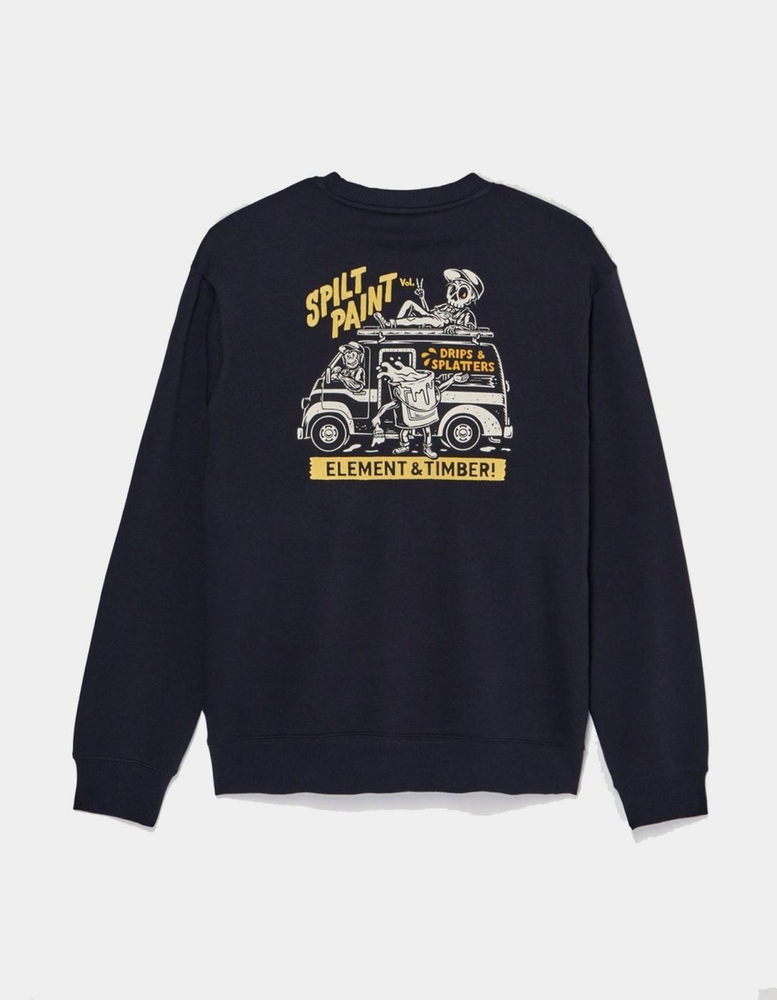 Sudadera Crew ELEMENT TIMBER VAN - Faded Black