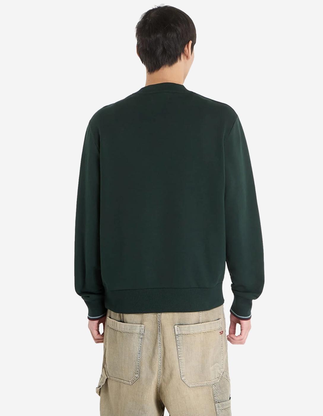 Sudadera Crew FRED PERRY M7535 - Olive/Bronze