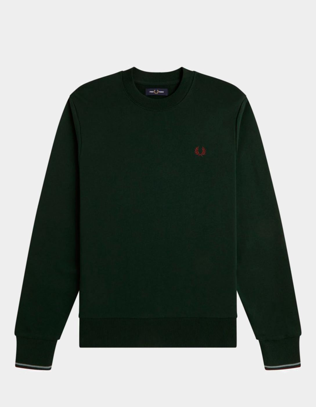 Sudadera Crew FRED PERRY M7535 - Olive/Bronze