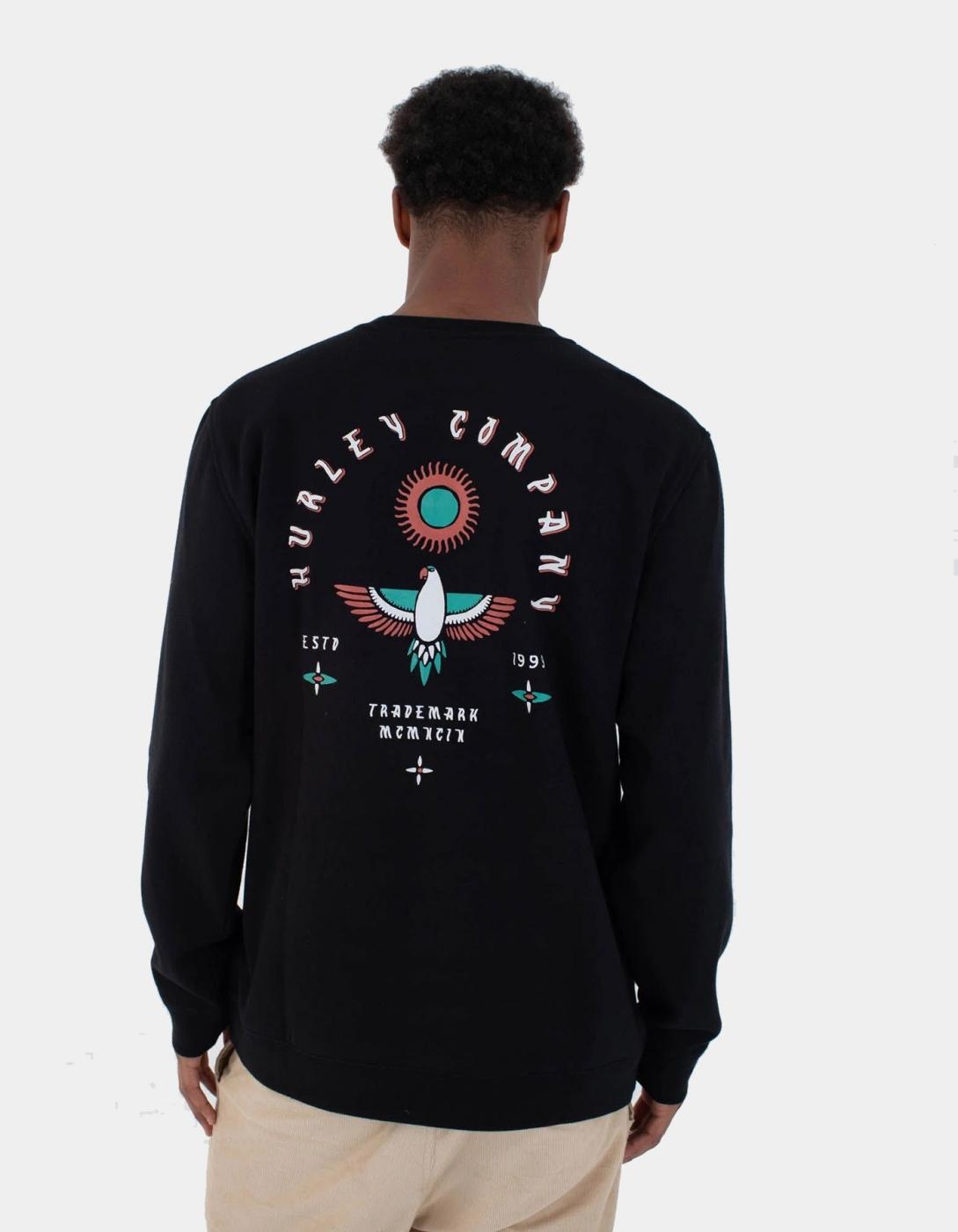 Sudadera Crew HURLEY EAGLE HIGH - Black