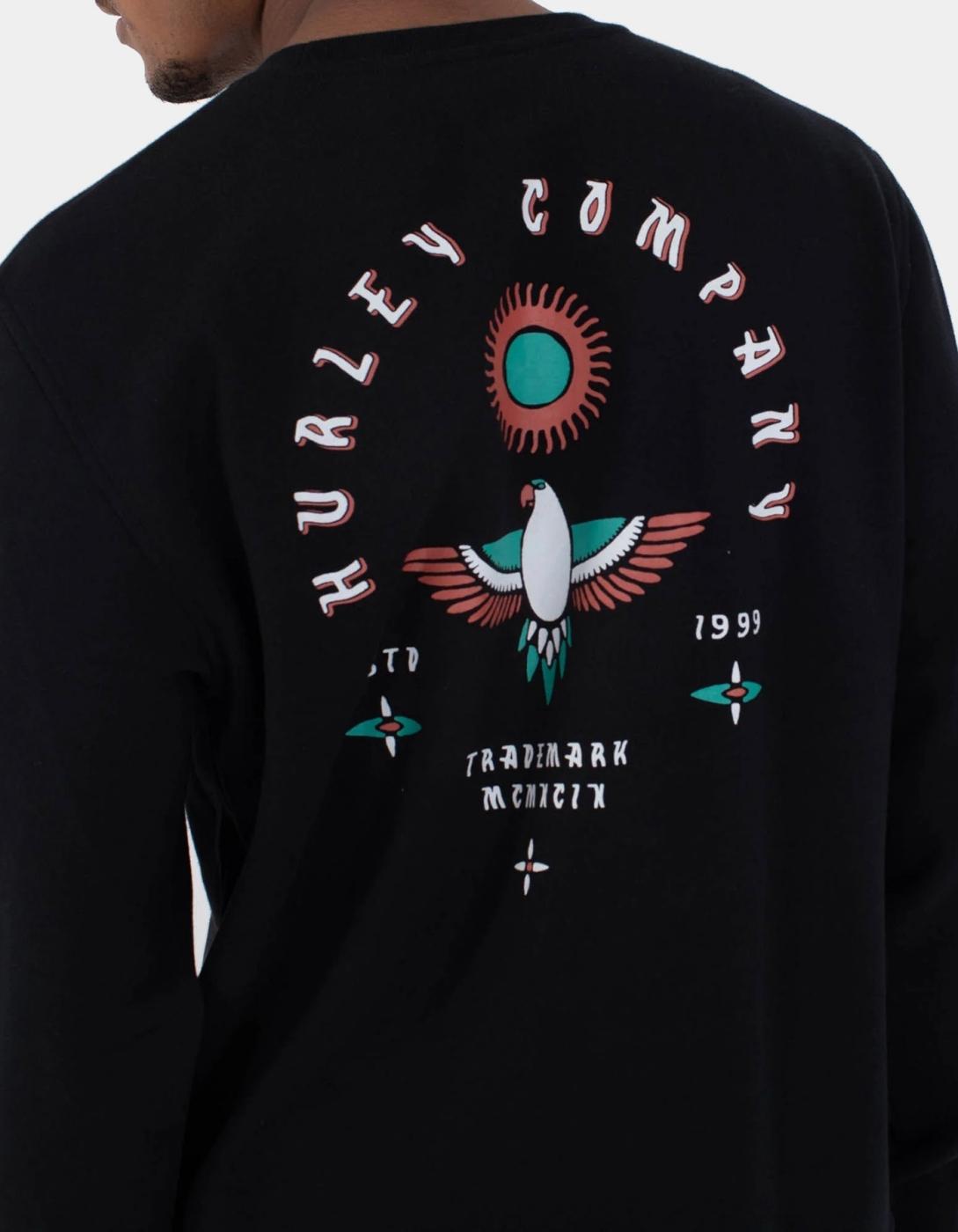 Sudadera Crew HURLEY EAGLE HIGH - Black