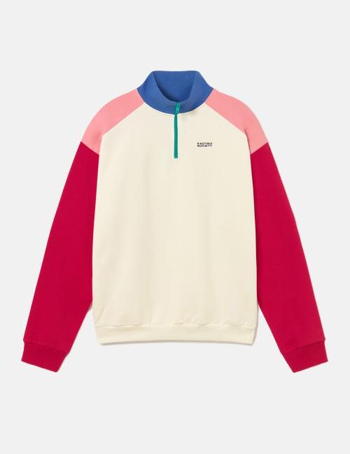 Sudadera Crew KAOTIKO AIR BREEZE - Ivory/Blue/Pink/Red