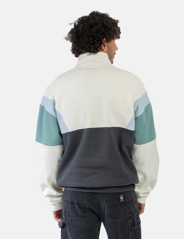 Sudadera Crew KAOTIKO ARTHUR - Ivory/Black/Niagara