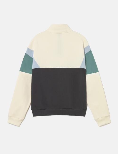 Sudadera Crew KAOTIKO ARTHUR - Ivory/Black/Niagara