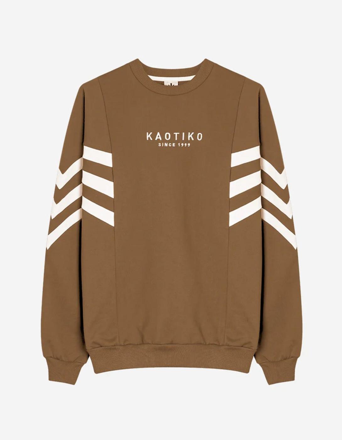 Sudadera Crew KAOTIKO CHAD - Camel/Ivory