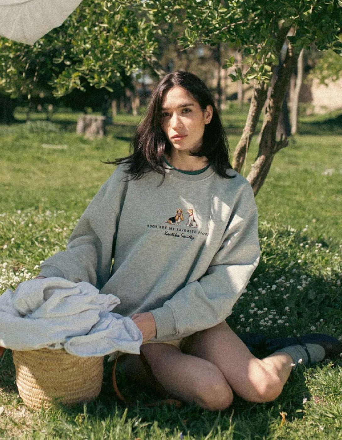 Sudadera Crew KAOTIKO RITA - Gray