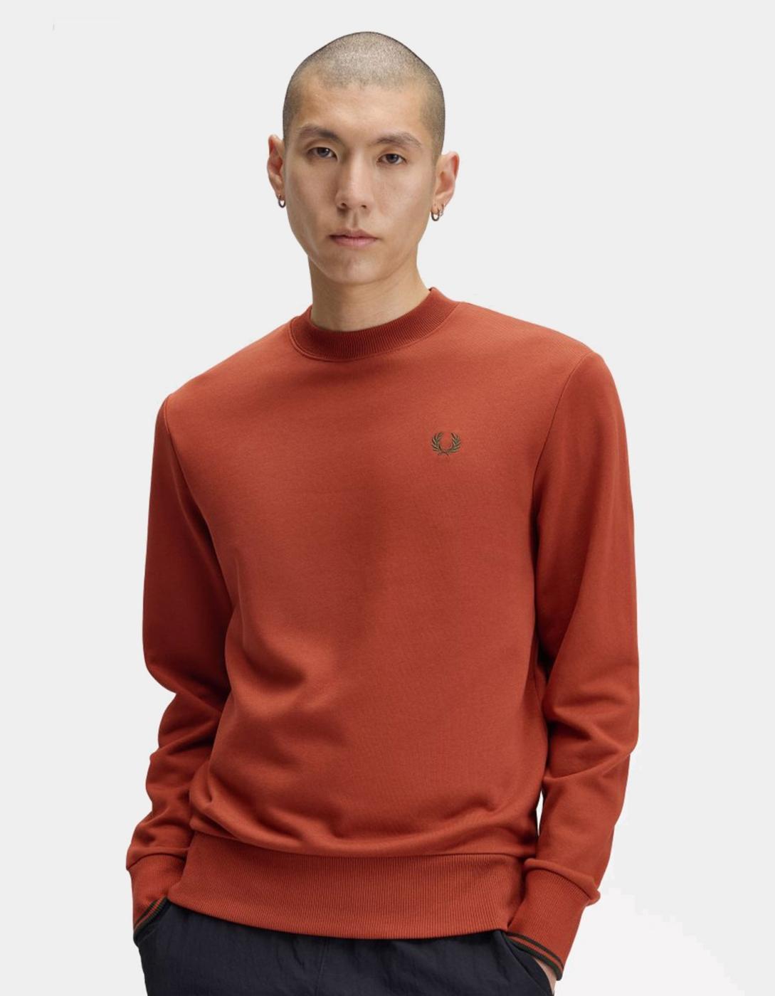 Sudadera Crew M7535 - Brandy/Night Green/Night Gre