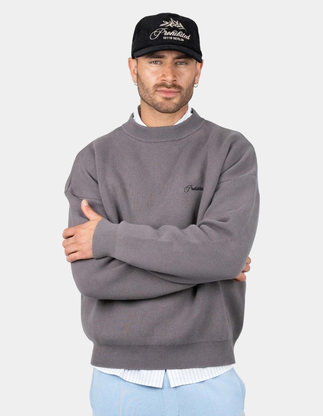 Sudadera Crew PROHIBITED BACK IN THE DAYS - Grey