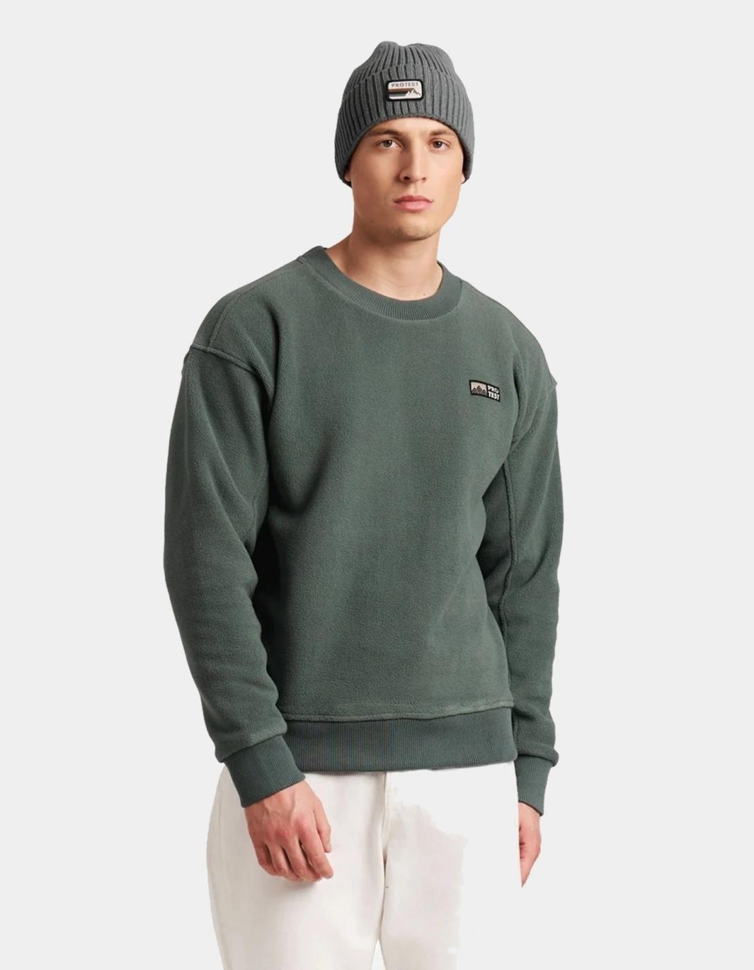 Sudadera Crew PROTEST HAWKS - Evergreen
