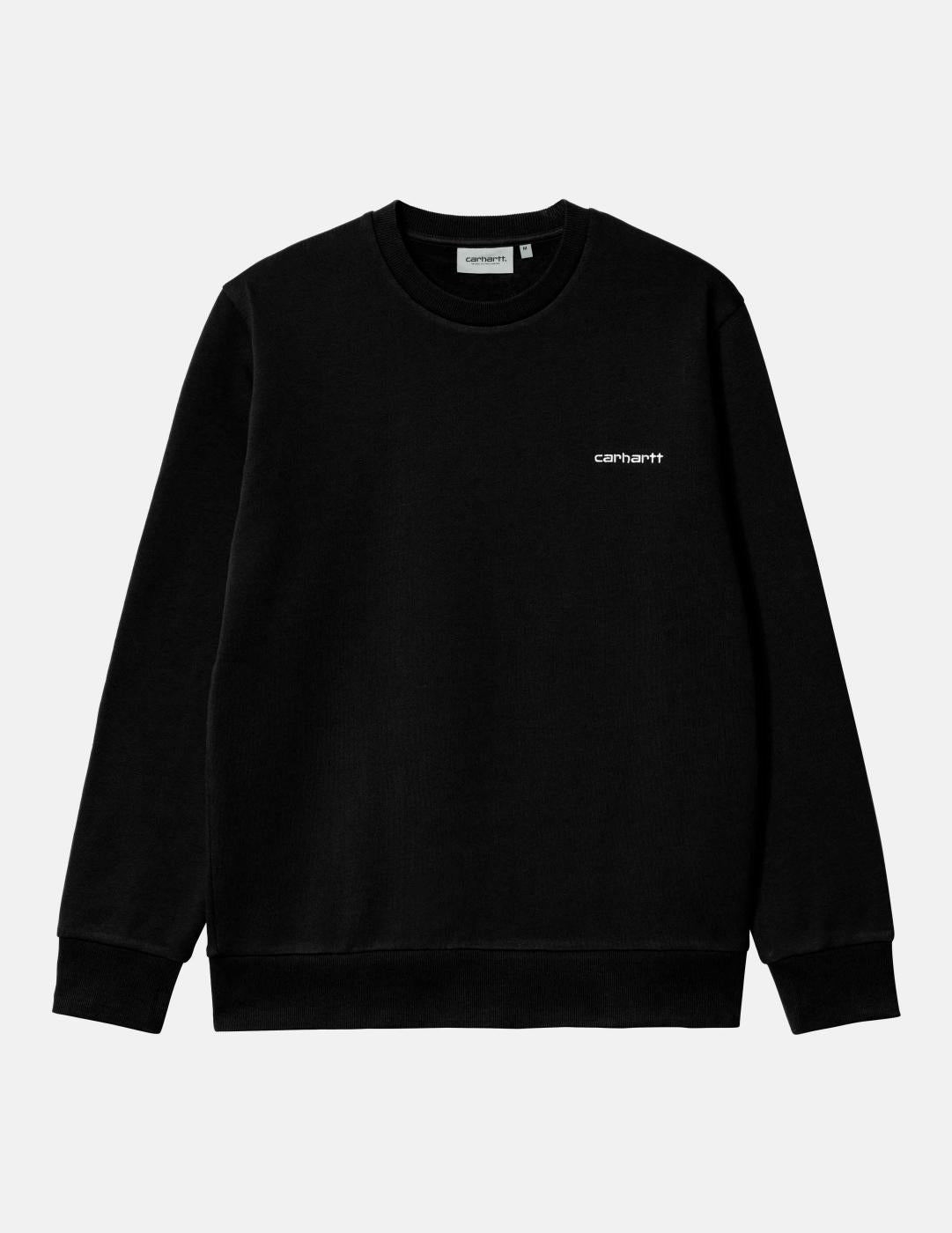 Sudadera Crew SCRIPT EMBROIDERY - Black / White