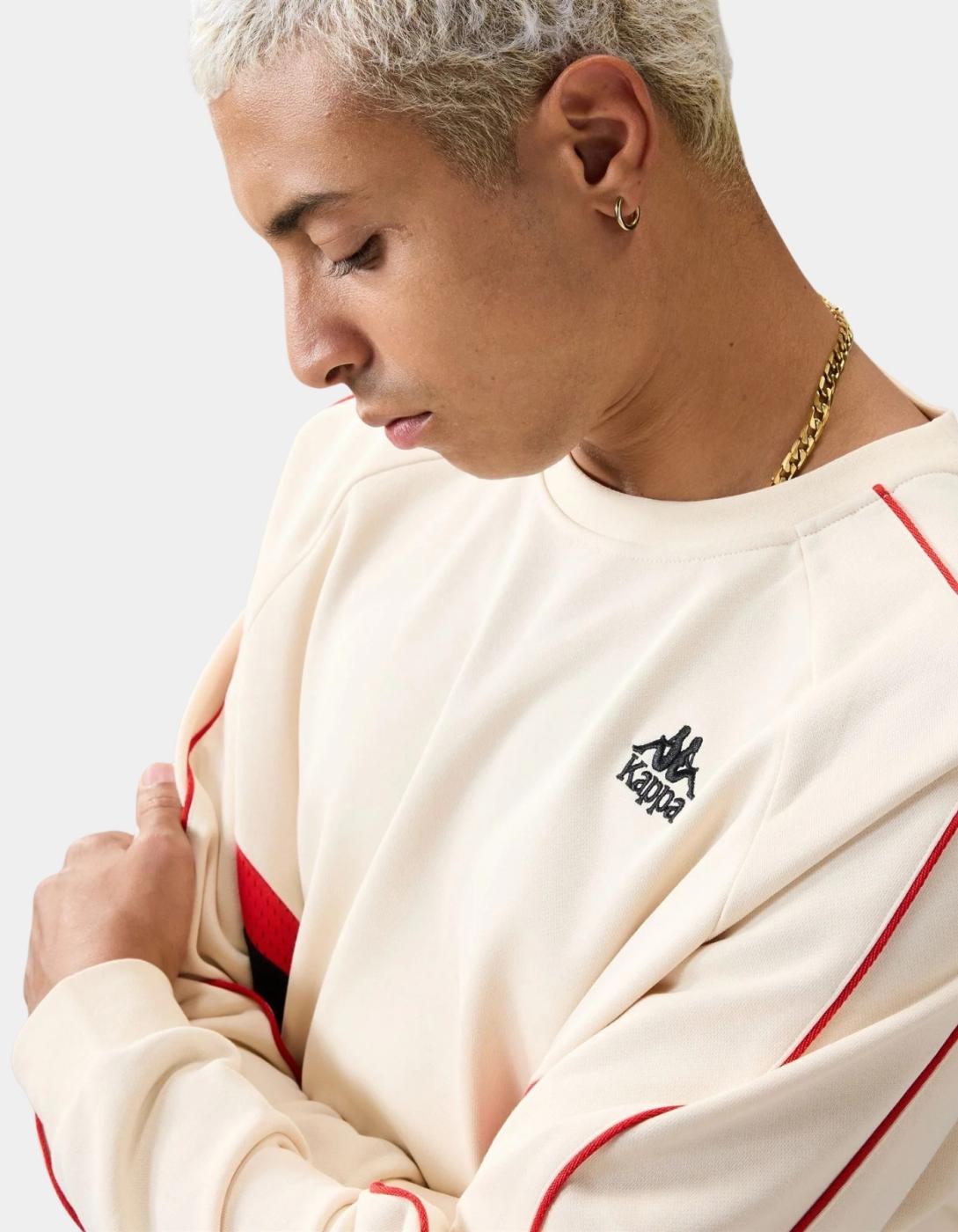 Sudadera Crew SPENCER - Beige Butter/Red Md Coral/