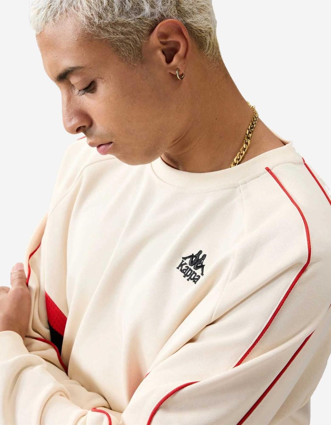 Sudadera Crew SPENCER - Beige Butter/Red Md Coral/