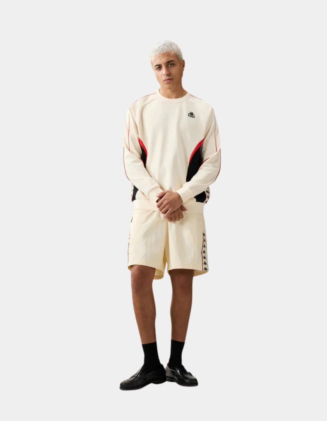 Sudadera Crew SPENCER - Beige Butter/Red Md Coral/