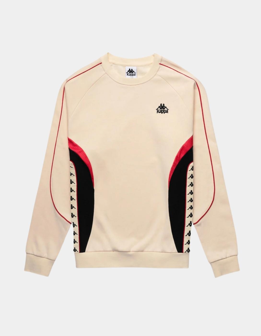 Sudadera Crew SPENCER - Beige Butter/Red Md Coral/