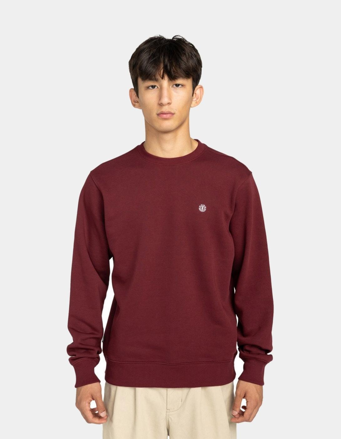 Sudadera ELEMENT Crew ICON EMBROIDERY - Zinfandel