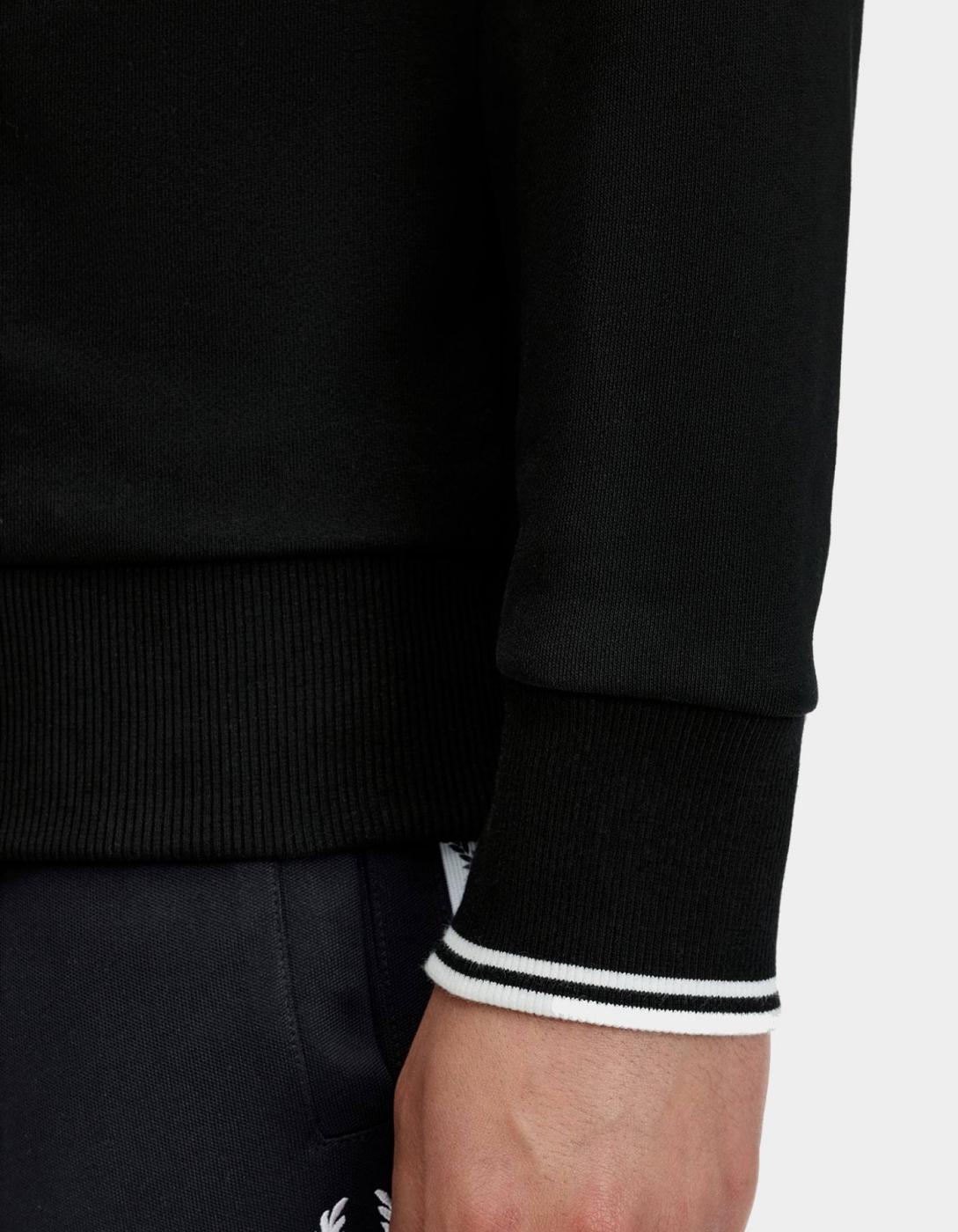 Sudadera FRED PERRY HALF ZIP M3574 - Black