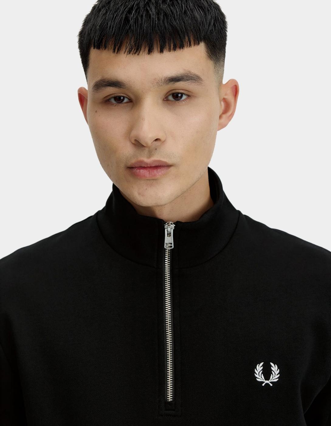 Sudadera FRED PERRY HALF ZIP M3574 - Black