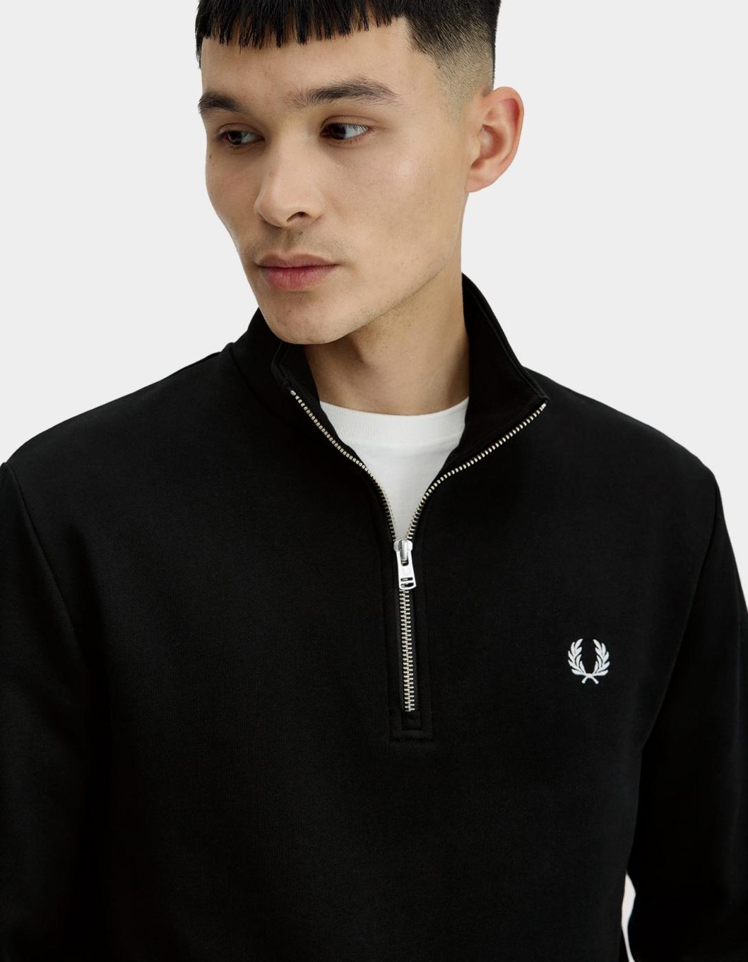 Sudadera FRED PERRY HALF ZIP M3574 - Black