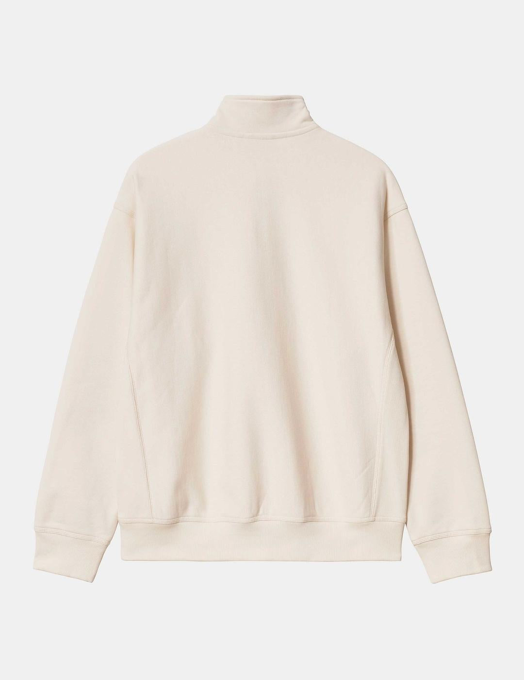 Sudadera HALF ZIP AMERICAN SCRIPT - Natural