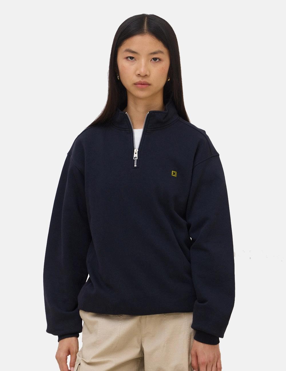 Sudadera Half Zip BLUE BANANA LOGO - Navy