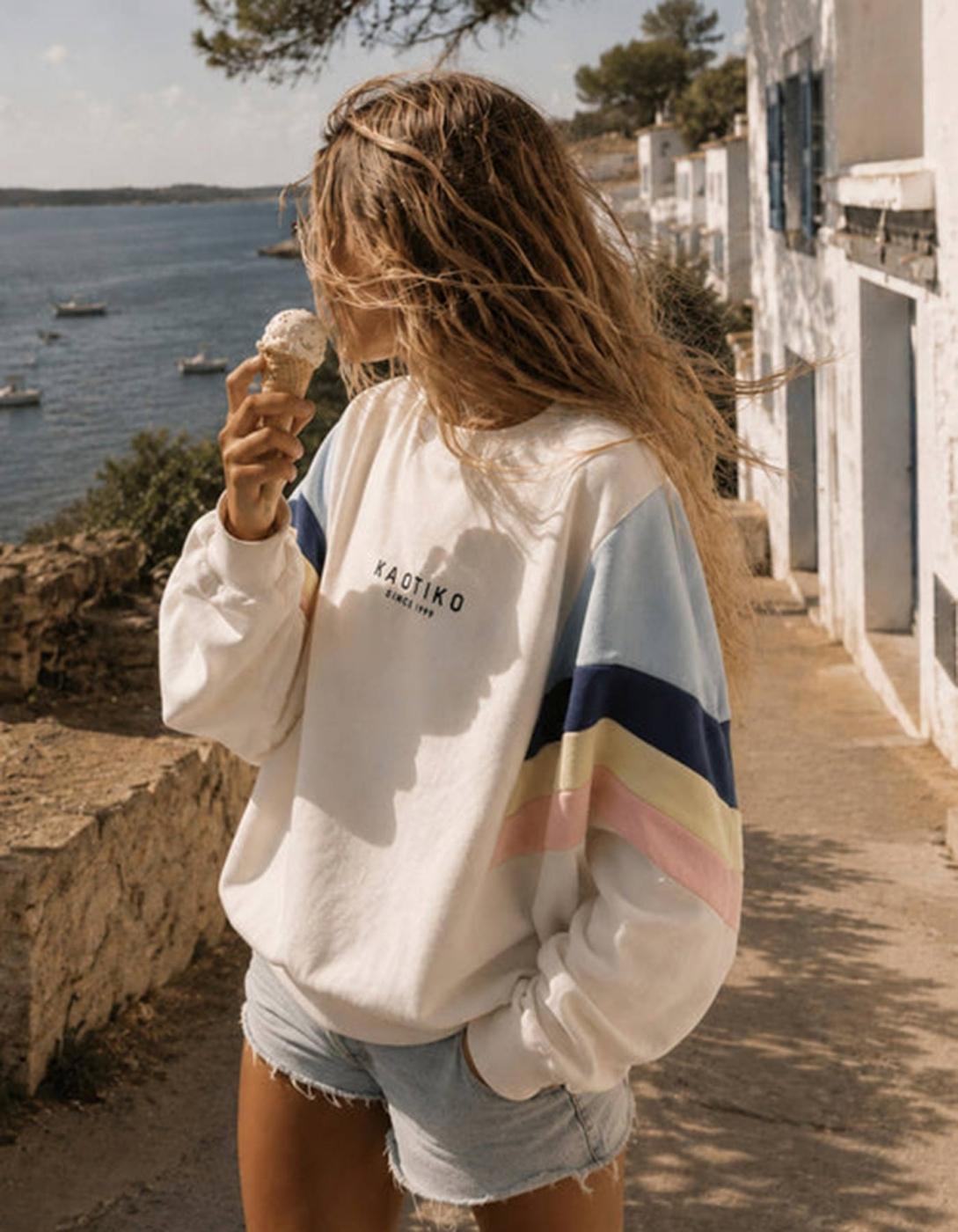 Sudadera KAOTIKO GINGER - Ivory/Blue/Navy/Rose/Yellow