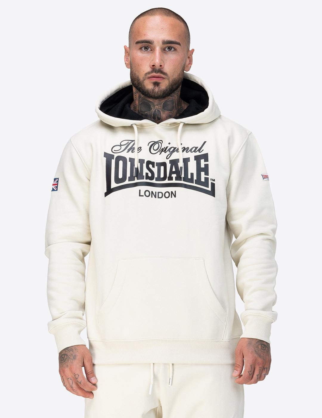 Sudadera LONSDALE Capucha ATHERTON - Beige/Black