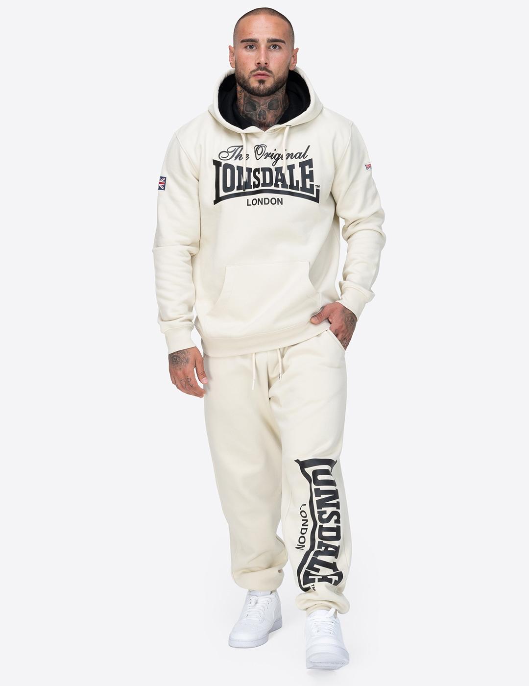 Sudadera LONSDALE Capucha ATHERTON - Beige/Black