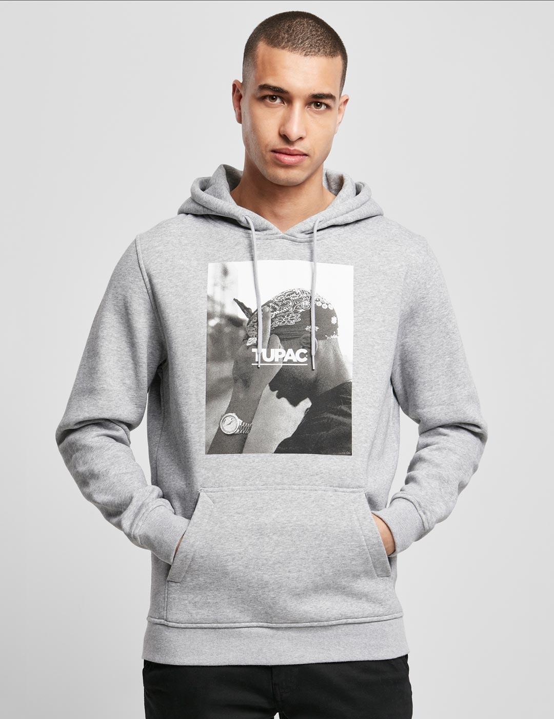 Sudadera MISTERTEE Capucha 2PAC F*CK THE WORLD - Heather Gre