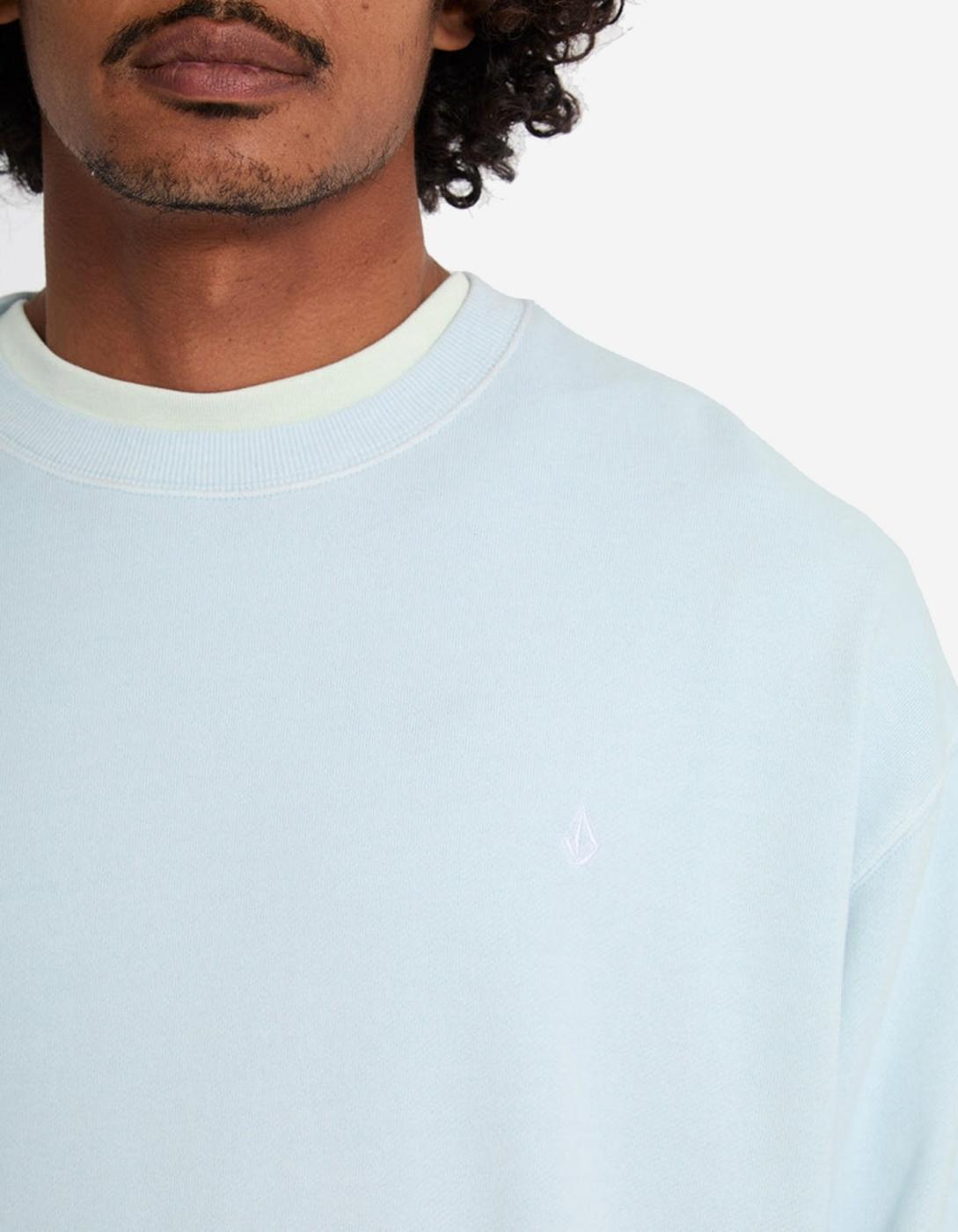 Sudadera VOLCOM Crew SINGLE STONE - Light Blue Acid