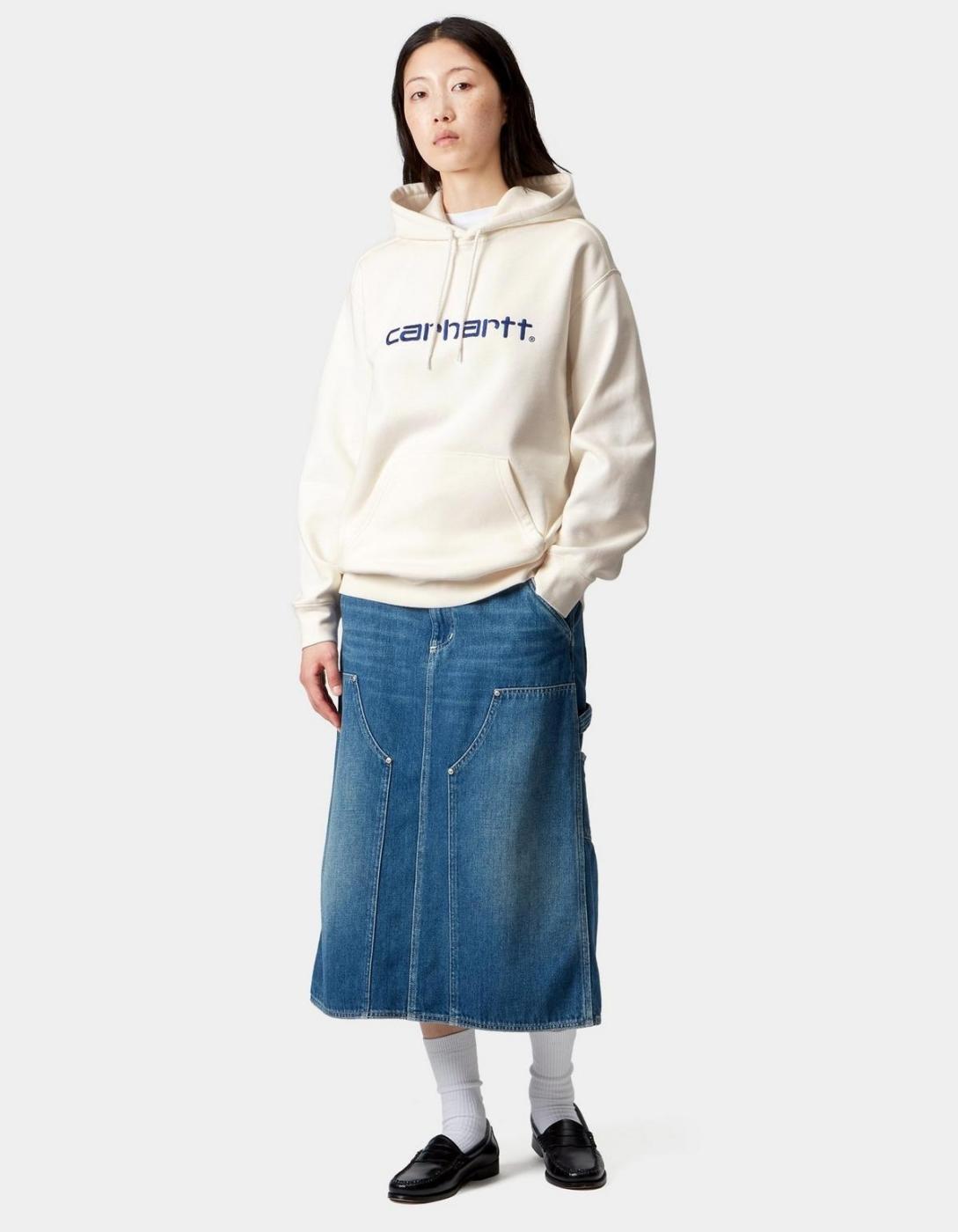Sudadera W' CARHARTT WIP HOODED CARHARTT- Wax / Wolfsbane