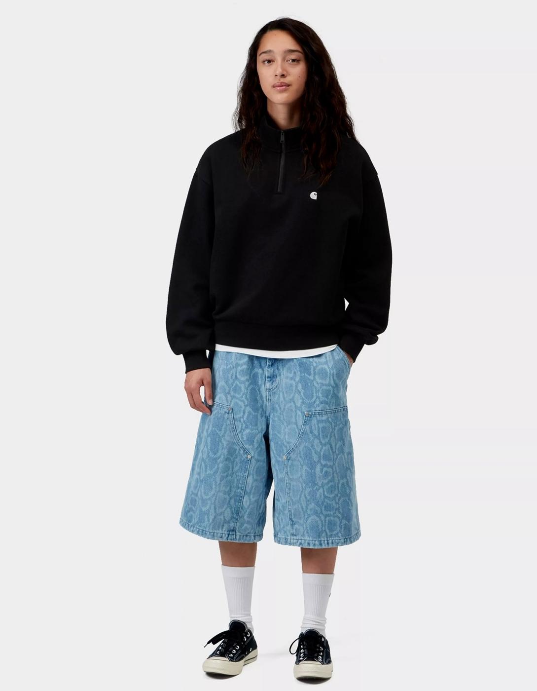 Sudadera W' CASEY HIGH NECK - Black / Silver