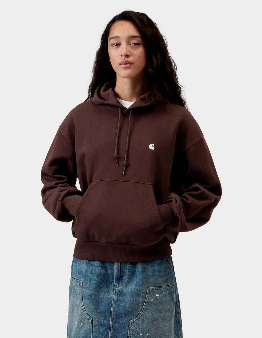 Sudadera W' HOODED CASEY - Palisander / Silver