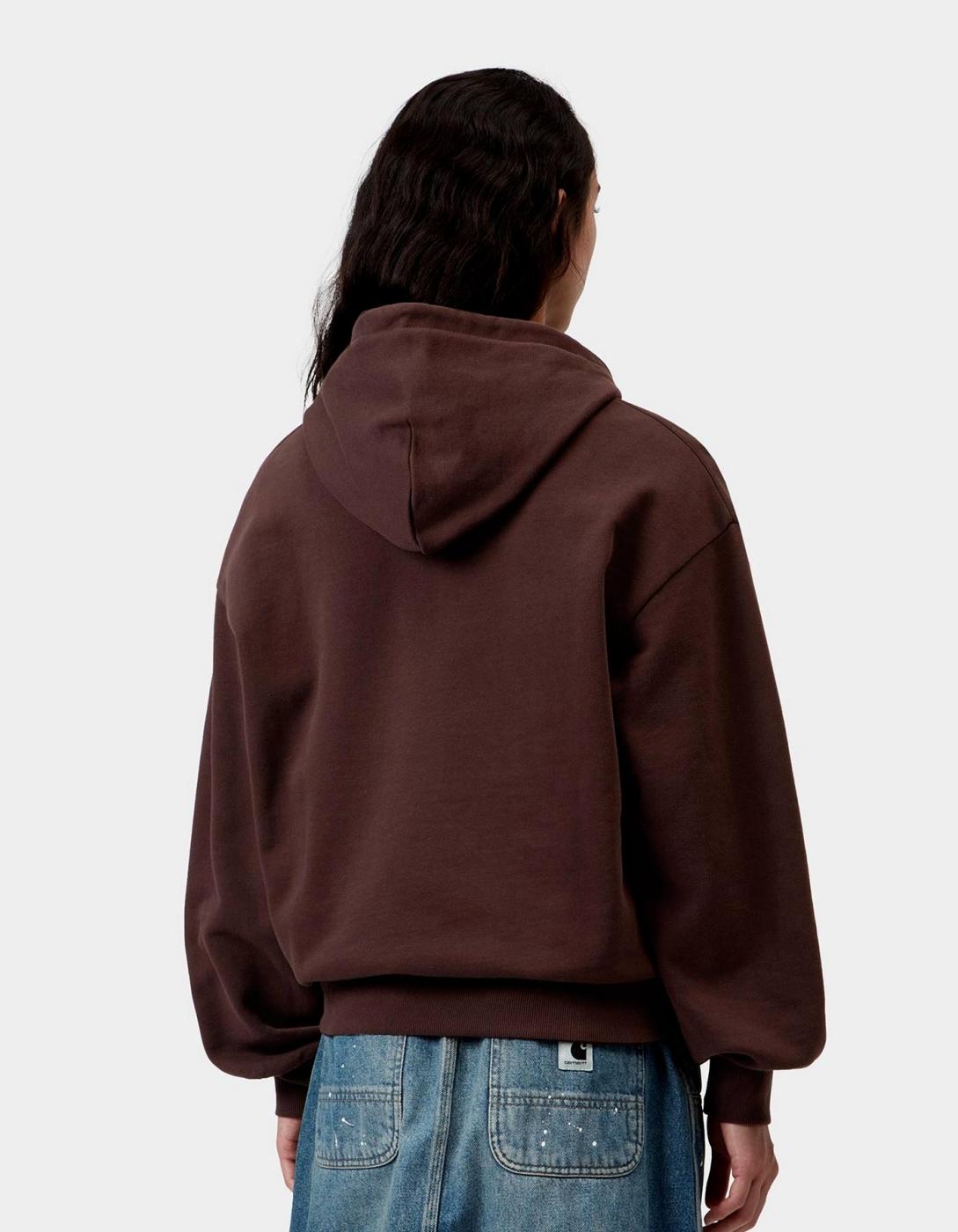 Sudadera W' HOODED CASEY - Palisander / Silver