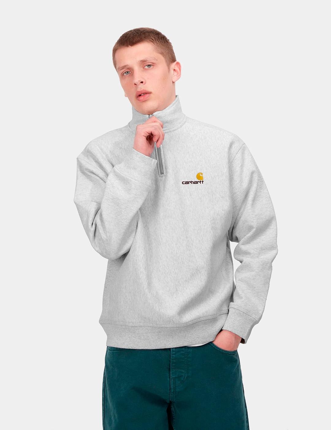 Sudadera ZIP AMERICAN SCRIPT - Ash Heather