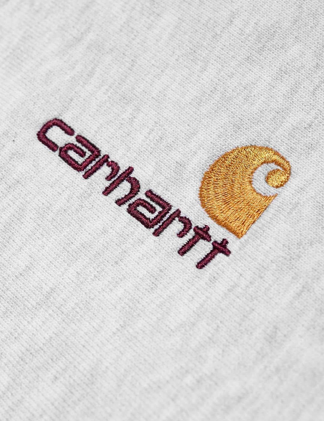 Sudadera ZIP AMERICAN SCRIPT - Ash Heather