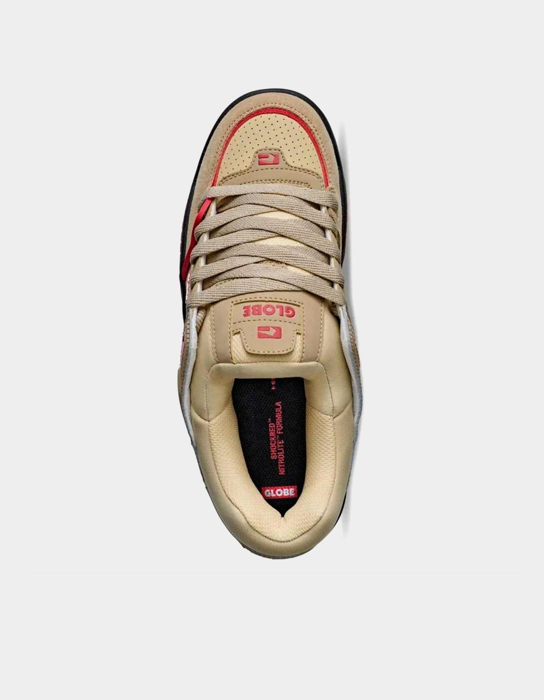 Zapatillas GLOBE FUSION - Khaki/Red