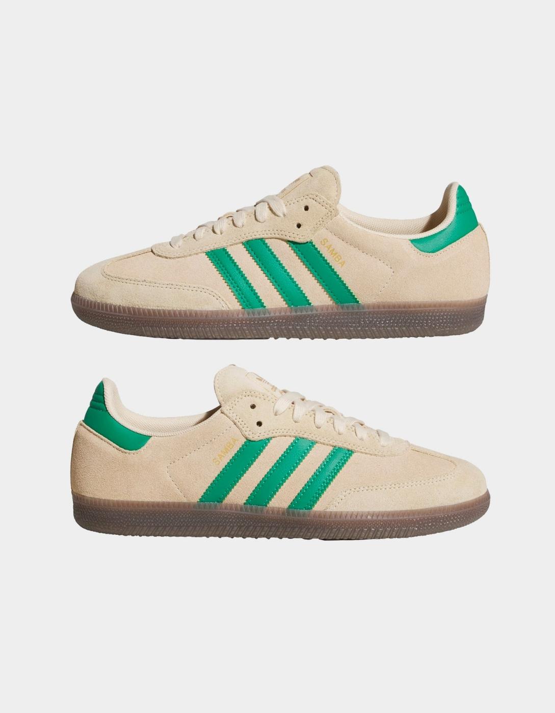 Zapatillas SAMBA ADV - Sand Strata/Court Green/Gum