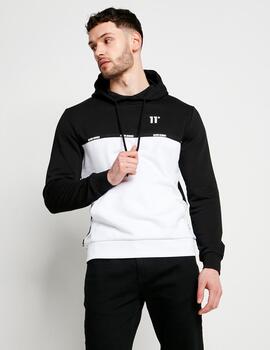 Sudadera Capucha 11 DEGRESS CUT & SEW TAPED - Black / White