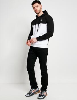 Sudadera Capucha 11 DEGRESS CUT & SEW TAPED - Black / White