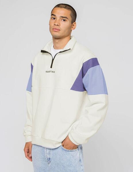 Sudadera Crew KAOTIKO ARTHUR Ivory Grape Malva