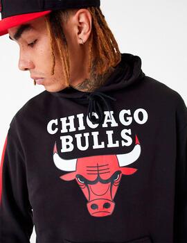 Sudadera NEW ERA COLOUR BLOCK CHICAGO BULLS - Black/Red