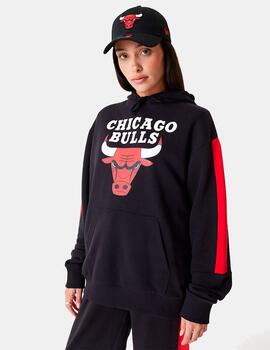 Sudadera NEW ERA COLOUR BLOCK CHICAGO BULLS - Black/Red