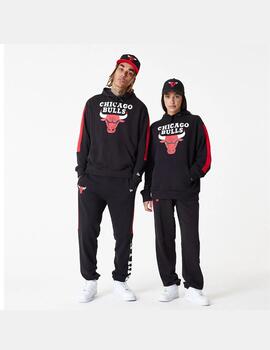 Sudadera NEW ERA COLOUR BLOCK CHICAGO BULLS - Black/Red