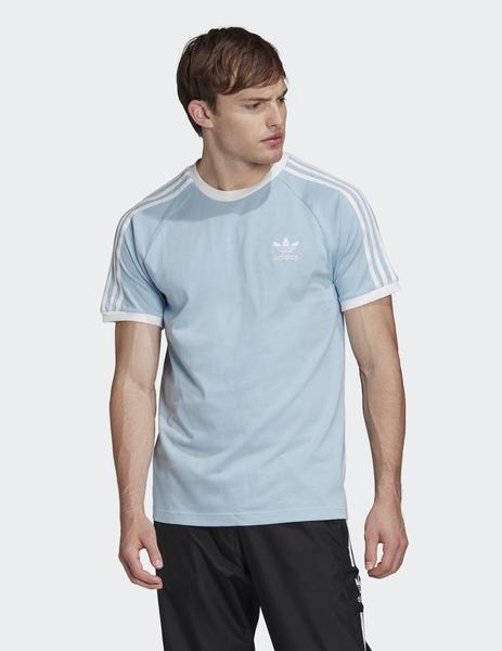 maceta Inmersión corto Camiseta Adidas 3 STRIPES - Azul claro