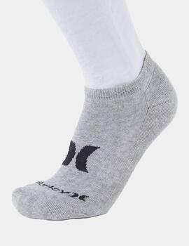 Calcetines HURLEY ICON LOW CUT 3PK - Grey/White/Black