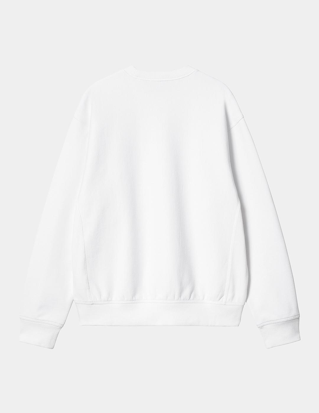 Sudadera Crew CARHARTT AMERICAN SCRIPT - White