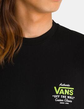 Camiseta VANS HOLDER ST CLASSIC- Black/Lime Green
